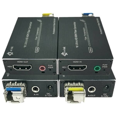 E-LNK LNK-MH4K-S20 Kit emisor/receptor unidireccional HDMI+Audio (1080p60-UHDp30) y F.O