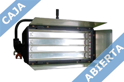 DYNACORE DSRII-55 (Caja abierta) Panel de luz fría de 4 tubos de 55W con aletas.