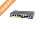 NETGEAR GS108PE-300EUS (Usado) Switch 8 puertos 1GB Ethernet RJ45 (4) PoE
