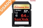 SANDISK SDSDXPA-064G-X46 (Usado) Tarjeta SDXC Extreme PRO UHS-1 clase 10 de 64 GB 95MB/S.