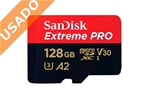 SANDISK SDSQXCD-128G-GN6MA (Usado) Tarjeta Extreme PRO micro SDXC UHS-I 128GB-200MB/s C10,U3,V30