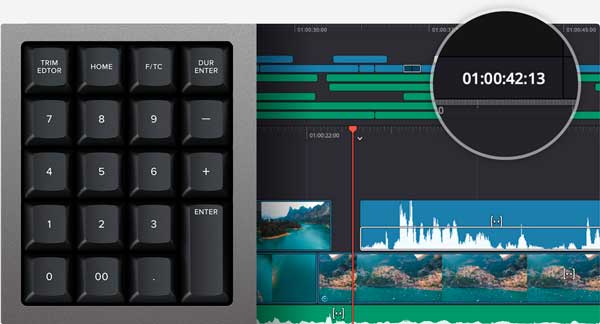 DaVinci-Resolve-Editor-Keyboard-teclado-numerico para cdigos de tiempo