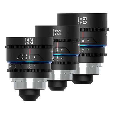LAOWA NANOMORPH S35 Kit 3 lentes 27mm, 35mm, 50mm (Azul) montura PL/EF