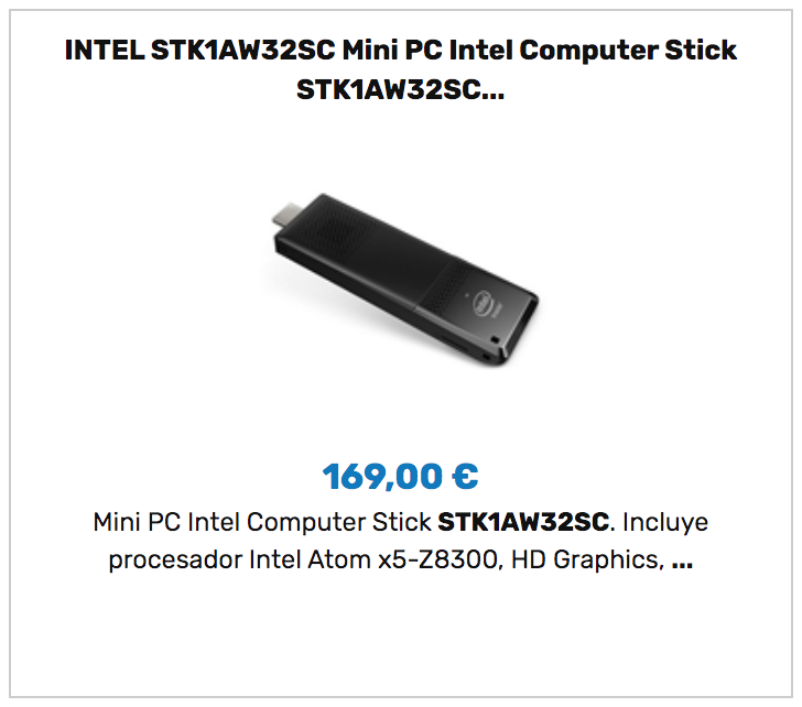 INTEL STK1AW32SC Mini PC Intel Computer Stick
