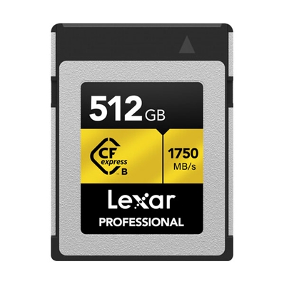 LEXAR CFexpress B GOLD 512GB CFexpress Profesional Tipo B de 512GB GOLD.