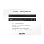 NETGEAR GSM4212PX-100EUS Switch Netgear AV 8 puertos 1GB Ethernet PoE+ (240W) + 2xGigabit SFP