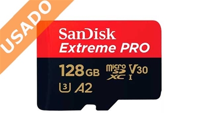 SANDISK SDSQXCD-128G-GN6MA (Usado) Tarjeta Extreme PRO micro SDXC UHS-I 128GB-200MB/s C10,U3,V30