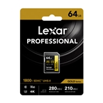 LEXAR SDXC 64GB V60 Tarjeta Profesional SDXC 64GB UHS-II (U3) Class 10 V60.