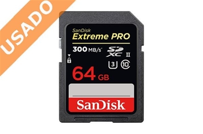 SANDISK SDSDXPB-064G-G46 (Usado) Tarjeta SDXC Extreme PRO UHS-2 SPEED 3 de 64 GB 280/250 MB/s.