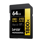 LEXAR SDXC 64GB V60 Tarjeta Profesional SDXC 64GB UHS-II (U3) Class 10 V60.