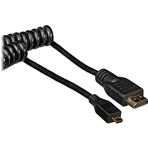 ATOMOS Cable espiral acodado 50 cm microHDMI a HDMI.