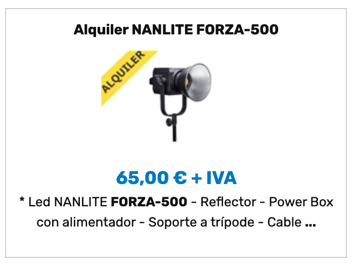 Alquiler Nanlite Forza-500