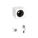 FONESTAR MT-4B (Usado) Cubo para micrófonos de mano. Color blanco.