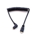 ATOMOS Cable espiral acodado 30-45 cm Micro HDMI a HDMI.