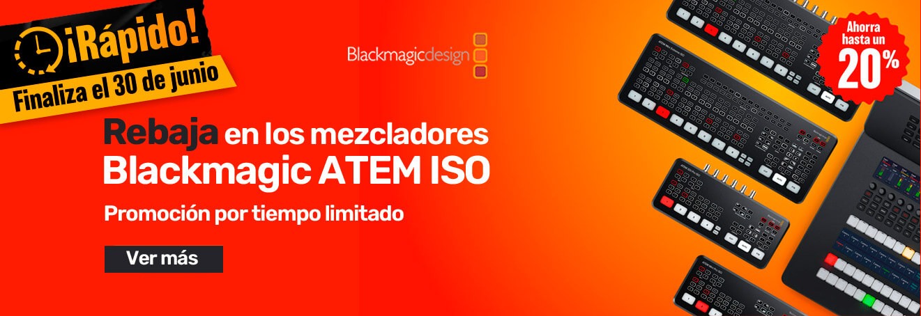 Blackmagic ATEM ISO  promoción - 20% descuento