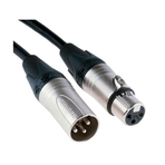 PERCON PA-5001 Conexión profesional audio XLR-M a XLR-F de 1 metro.