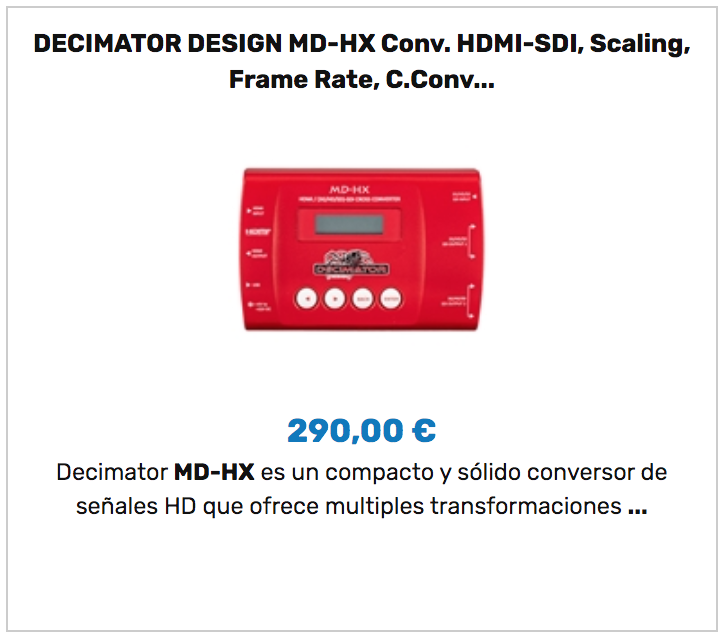 DECIMATOR DESIGN MD-HX Conv. HDMI-SDI