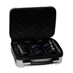 SIRUI SATURN 35MM 50MM 75MM FF Kit de lentes anamórficas de fibra de carbono (montura E / Azul)