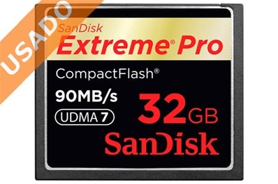 SANDISK SDCFXPS-032G-X46 (Usado) Tarjeta Compact Flash Extreme Pro 160MB/s 32GB.