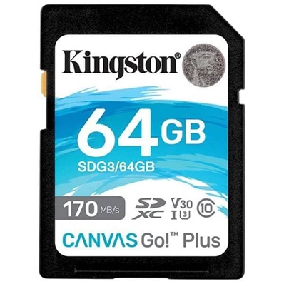 KINGSTON Tarjeta SD 64GB, Canvas Go Plus UHS-I SDXC