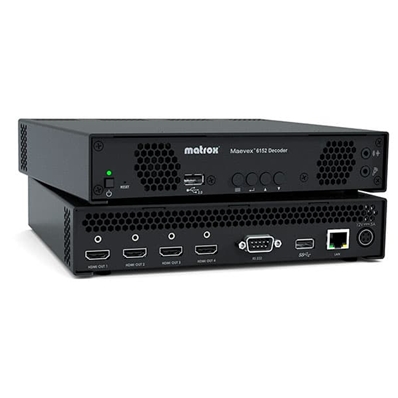 MATROX Maevex. Video over IP Decoder. 4 canales HDMI-HD-UHD