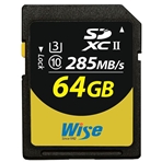 WISE SD2-64U3 Wise. Tarjeta SD 64GB -Max Read/Write -285MB/s-