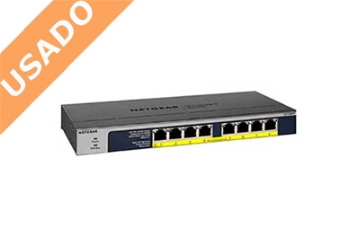 NETGEAR GS108PP-100EUS (Usado) Switch 8 puertos 1GB Ethernet RJ45 con PoE+(123W)