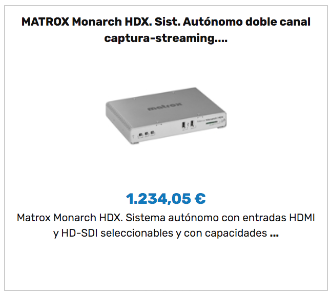 MATROX Monarch HDX