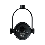 SHURE MV7+ Micrófono para podcast con panel táctil LED personalizable (black)