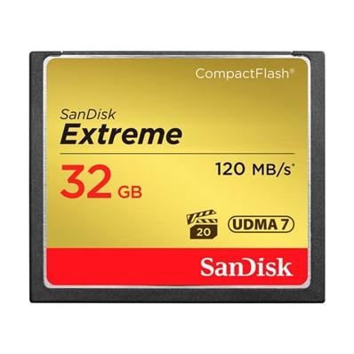 SANDISK SDCFXSB-032G-G46 Tarjeta Compact Flash Extreme 32GB 120MB/s 85MB/s.