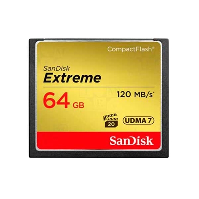 SANDISK SDCFXSB-046G-G46 Tarjeta Compact Flash Extreme 64GB 120MB/s 85MB/s.