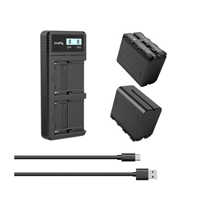 SMALLRIG SM3823 Kit de 2 baterías (7800mAh 7.2V 56.16Wh) y cargador USB doble.