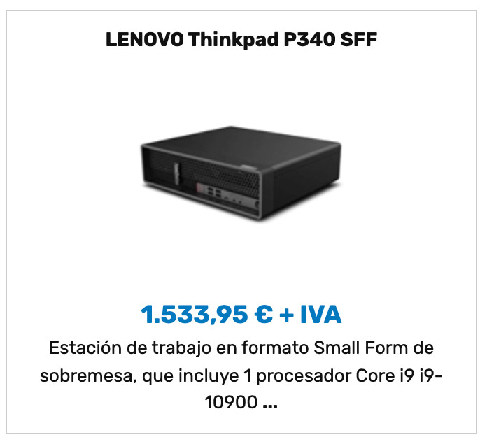 LENOVO Thinkpad P340 SFF