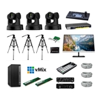 MQV Kit de 3 PTZs HD + realización VMix