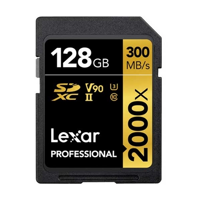 LEXAR SDXC 128GB V90 Tarjeta Profesional SDXC 128GB UHS-II (U3) Class 10 V90