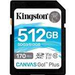 KINGSTON Tarjeta SD 512GB, Canvas Go Plus UHS-I SDXC