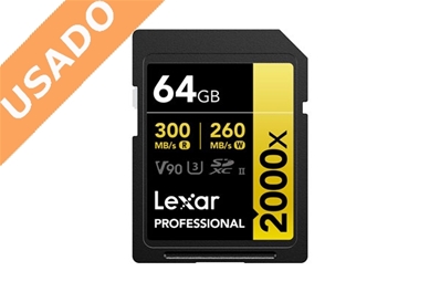 LEXAR SDXC 64GB V90 (Usado) Tarjeta Profesional SDXC 64GB UHS-II (U3) Class 10 V90.