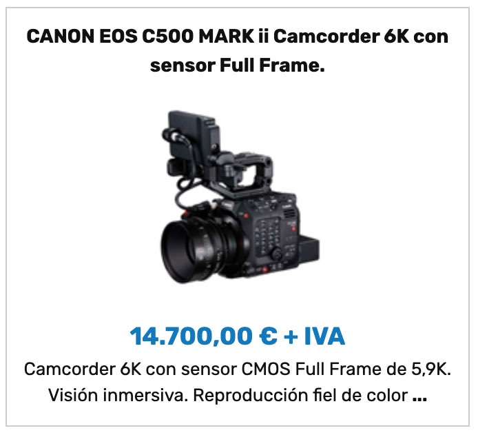 CANON EOS C500 MARK II